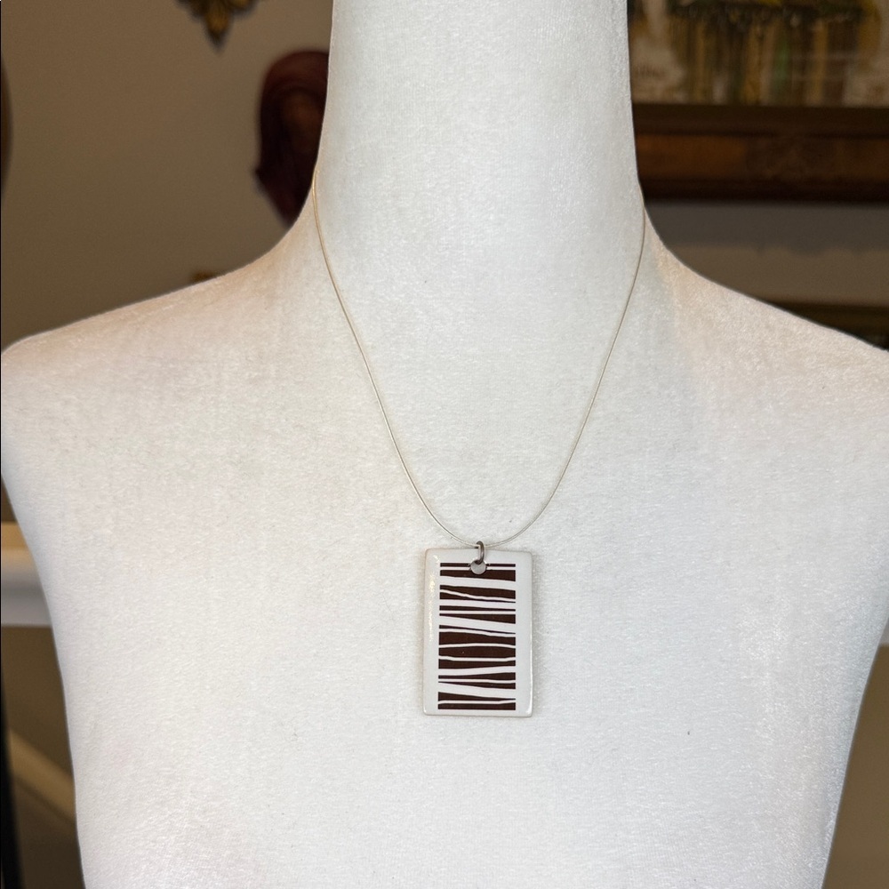 Dotti Potts Porcelain Pendant Necklace Sandra Silberman